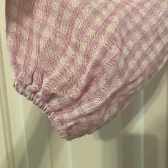 FRNCH Lavender and White Gingham Check Ruffle Dress Charleen Size Small - Picture 7 of 13